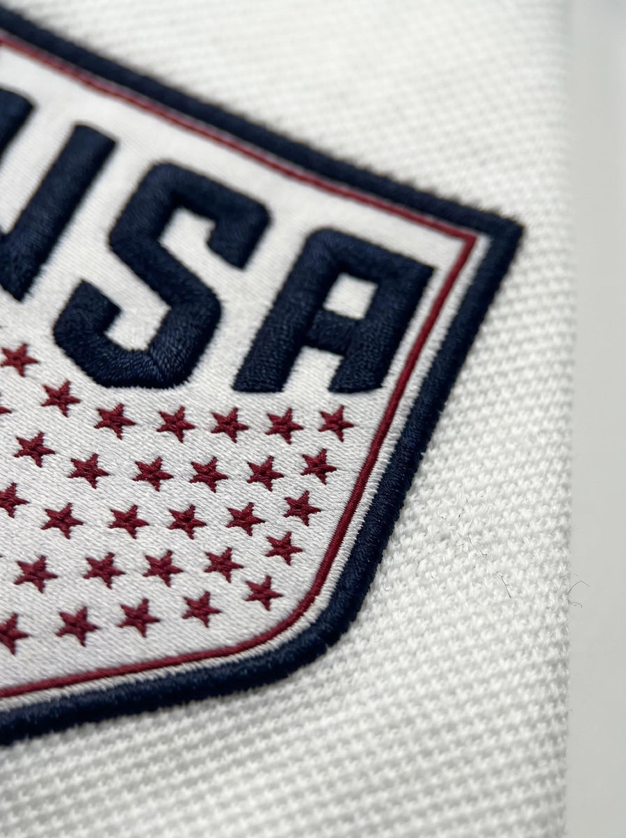 USA USMNT White polo shirt side view