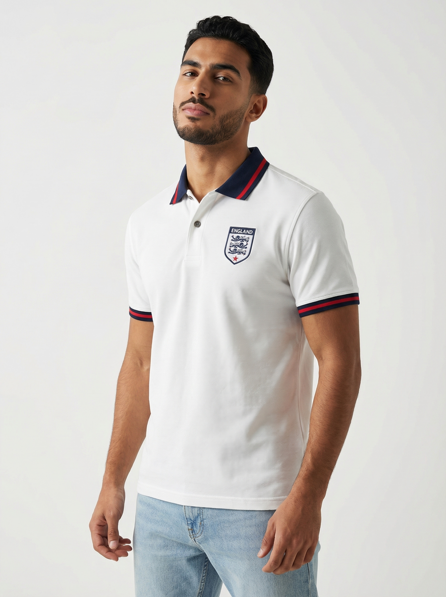 England The Three Lions polo shirt front view