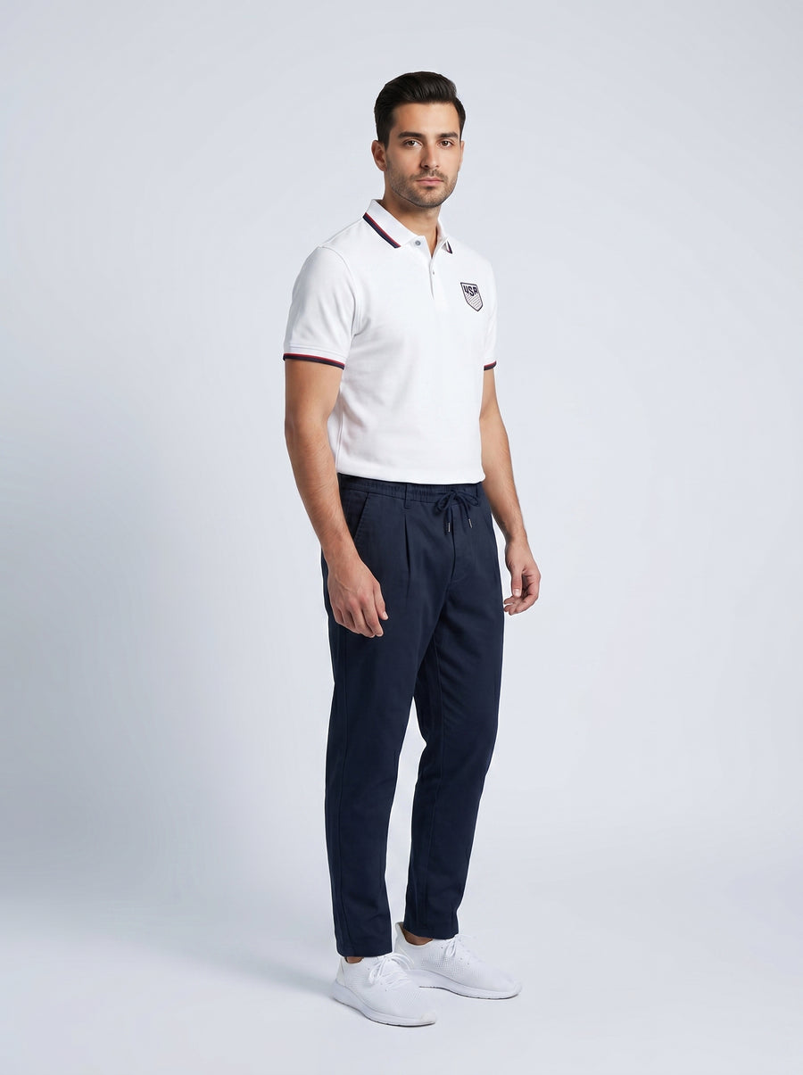 USA USMNT White polo shirt collar detail