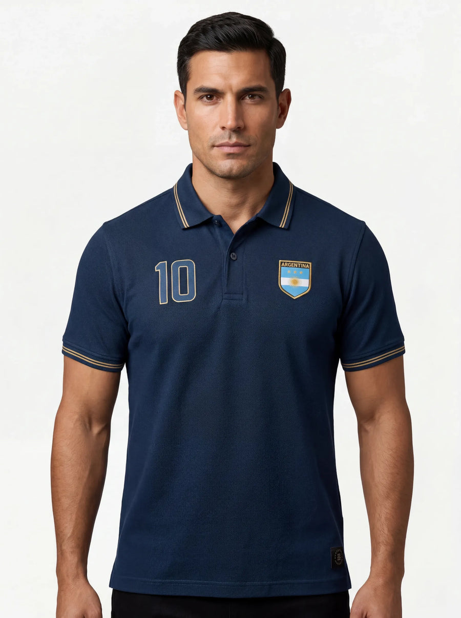 Argentina La Albiceleste Polo Shirt — front view