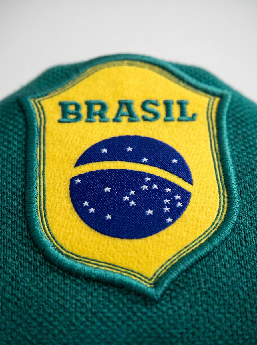 Brasil patch on a green background