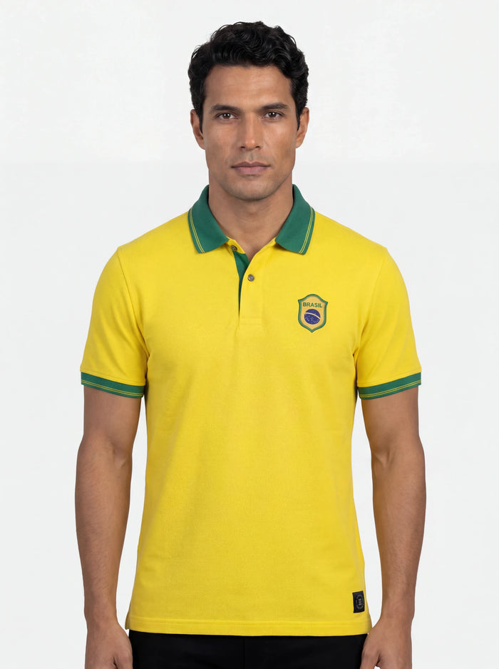 Brazil Yellow Polo Shirt