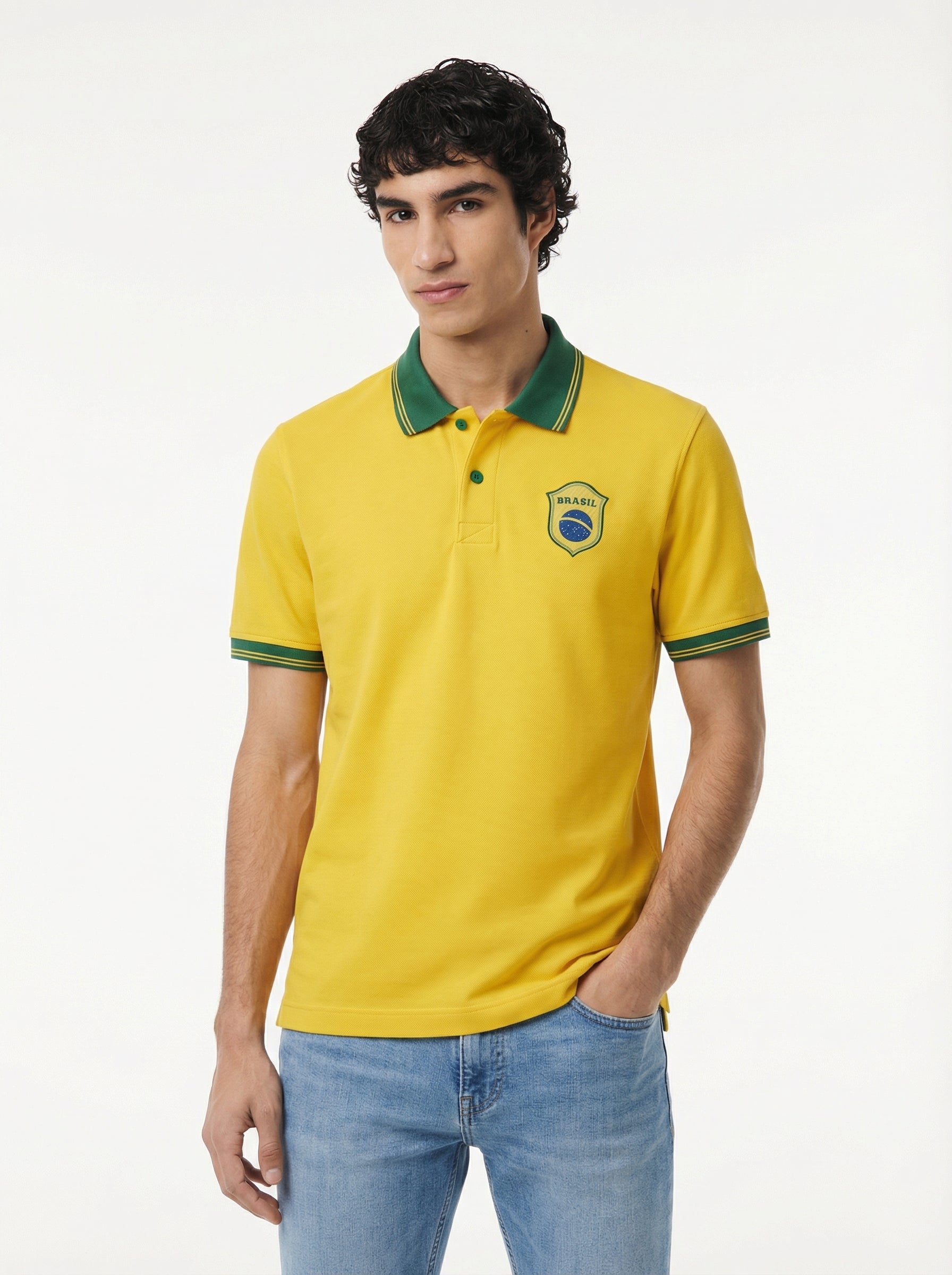 Brazil Yellow Polo Shirt
