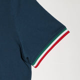 Italia Azzurri Polo Shirt — sleeve detail view