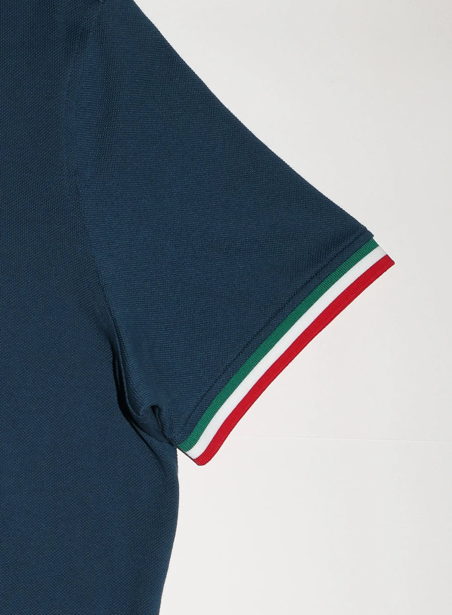 Italia Azzurri Polo Shirt — sleeve detail view