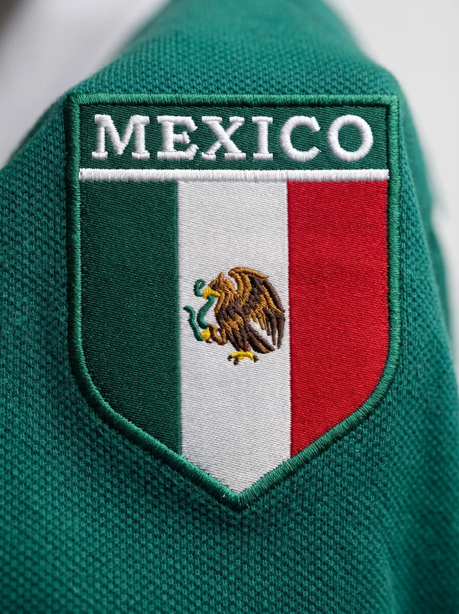 Mexico El Tri Polo Shirt — badge close-up detail