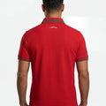 Morocco Atlas Lions Red Polo Shirt — back view