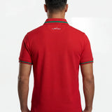 Morocco Atlas Lions Red Polo Shirt — back view