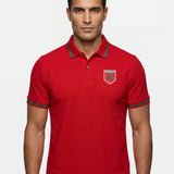 Morocco Atlas Lions Red Polo Shirt — front view