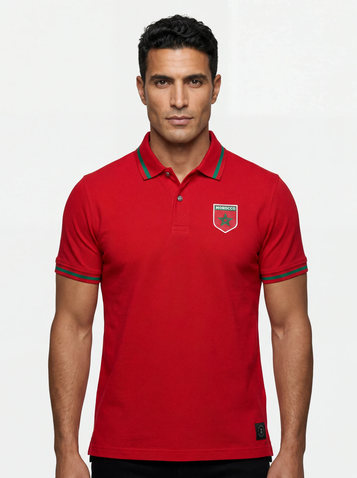 Morocco Atlas Lions Red Polo Shirt — front view