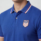 USA USMNT Blue Polo Shirt — badge detail view