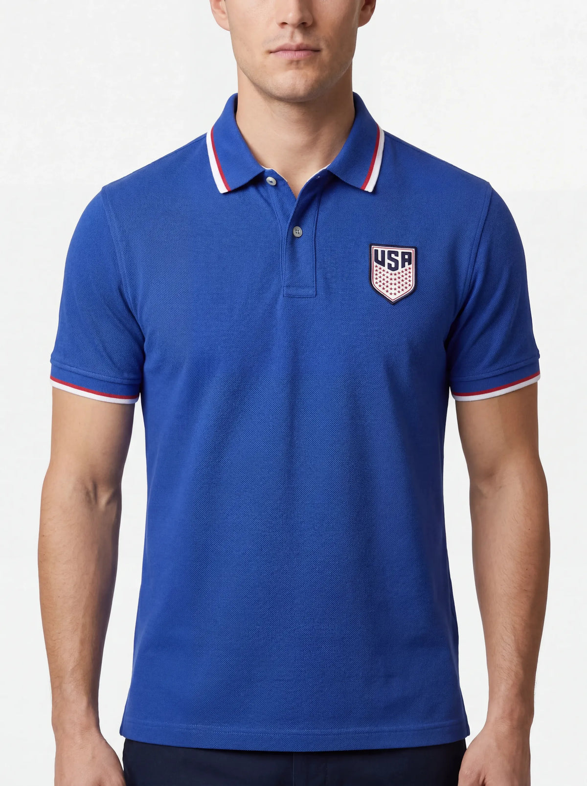 USA USMNT Blue Polo Shirt — front alternate view