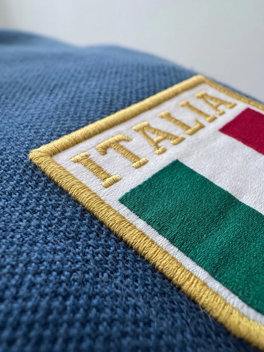 Italia Azzurri Polo Shirt — badge close-up detail