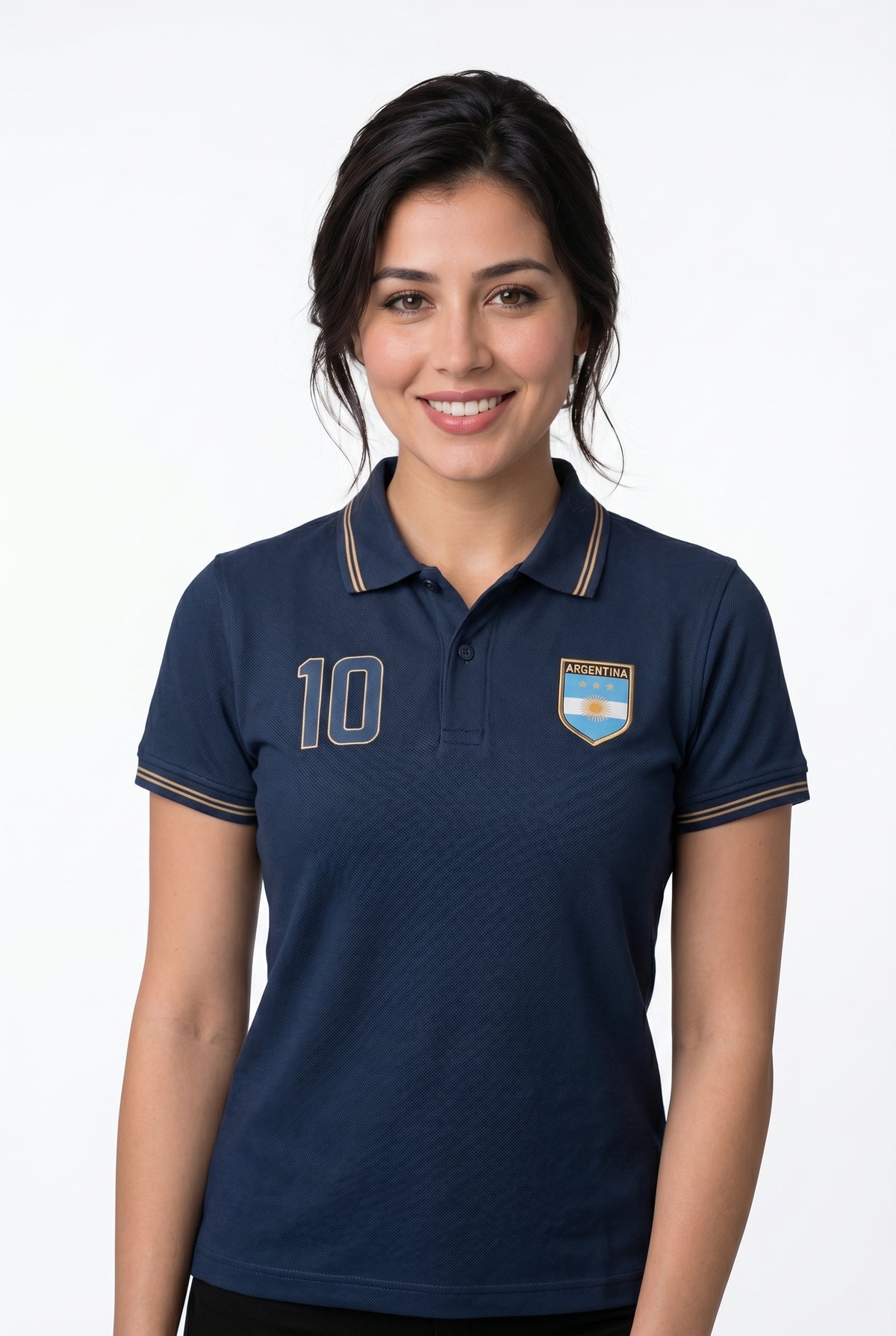 Argentina La Albiceleste Polo Shirt — on-model view
