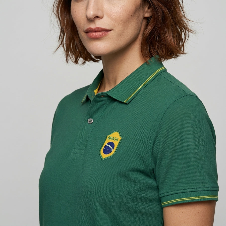 Polo Shirt — On Model - Close-up Detail | Generated by Modelize